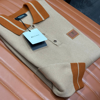 Outlet ürünü İthal Zegna Triko Polo Yaka (5047-Taba)