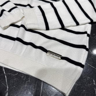 KADIN MIU MIU İPLİ Yaka Triko (Beyaz)