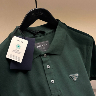 Prada Yeni Logo  Polo Yaka (3322-Koyu Yeşil)