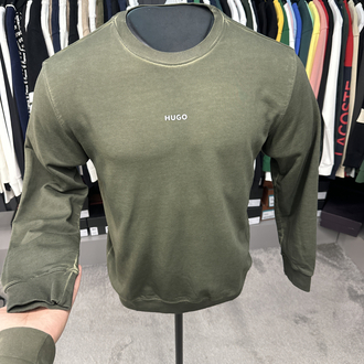 OUTLET ÜRÜNÜ Hugo Yıkamlı Kumaş SWEATSHİRT (8030-haki)