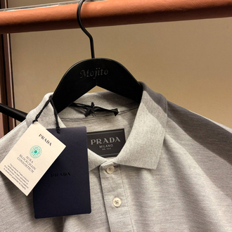 Prada Yeni Logo  Polo Yaka (3322-Gri)