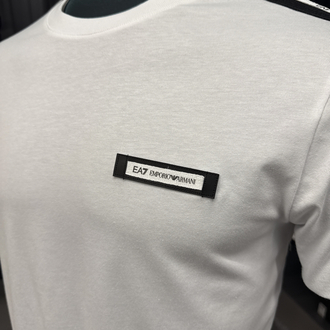 EA7 omuz detaylı T-shirt (26703-Beyaz)