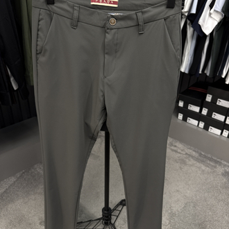 Prada Kırışmayan Kumaş Jogger Pantolon(1357-Yeşil)