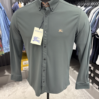OUTLET ÜRÜNÜ Burberry İthal Kırışmayan Kumaş Gömlek (3911-mint yeşili)