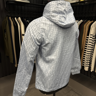 İTHAL FENDİ Kapüşonlu Yağmurluk (6262-Buz mavisi)