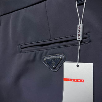 Prada Kışlık Kırışmayan Kumaş Jogger Pantolon (1299-Lacivert)