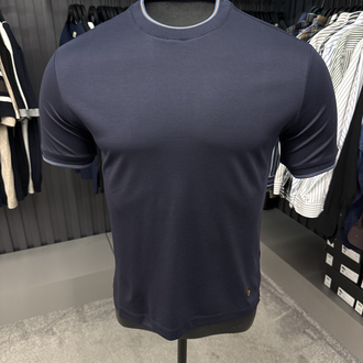 İthal  Loro Piano T-shirt  Kırışmayan Kumaş (0116-lacivert)