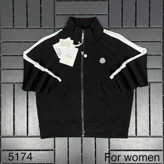 KADIN MONCLER Tam Fermuarlı Sweat  (5174-Siyah)