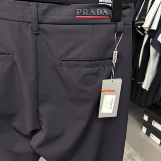 Prada Kırışmayan Kumaş Jogger Pantolon(1355-Lacivert)