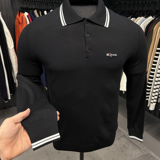İthal KİTON Triko Polo Yaka (7202-Siyah)
