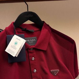 Prada Yeni Logo  Polo Yaka (3322-Bordo)
