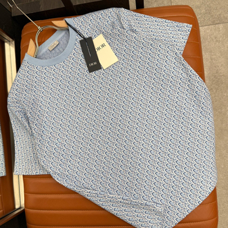 İthal Monogram Desenli Dior t-shirt  (53171-Buz Mavisi)
