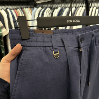 İthal Tom Ford Ham Keten Pantolon (0117-Lacivert)