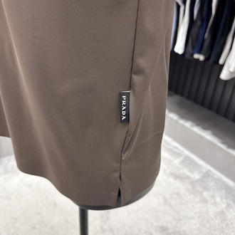 İthal PRADA Polo Yaka Kırışmayan Kumaş (0120-Kahve)