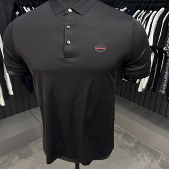 İthal PRADA Polo Yaka Kırışmayan Kumaş (0120-Siyah)