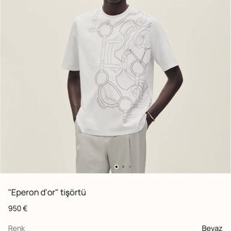 İthal Hermes T-shirt (Beyaz) 5354