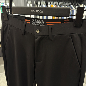 İthal ZEGNA Kırışmayan Kumaş Jogger Pantolon (0102-Siyah)
