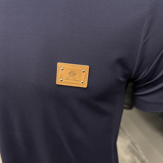 İthal Loro Piano T-shirt Kırışmayan Kumaş (15053-Lacivert)
