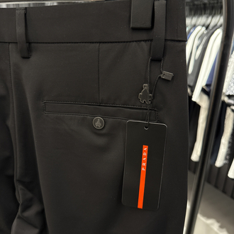 İthal PRADA Kırışmayan Kumaş Jogger Pantolon (0114-Siyah)