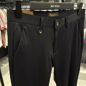 İthal Lora Piana Kırışmayan Kumaş Jogger Pantolon (0110-Lacivert)