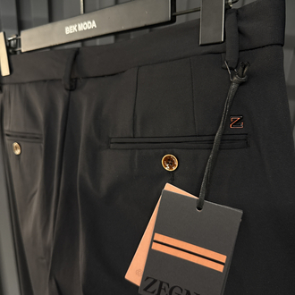 Zegna  Kırışmayan Kumaş Jogger Pantolon(1089-Siyah)