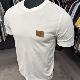 İthal Loro Piano T-shirt Kırışmayan Kumaş (15053-Beyaz)