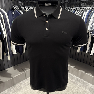 İthal DİOR Polo Yaka Kırışmayan Kumaş (0121-Siyah))