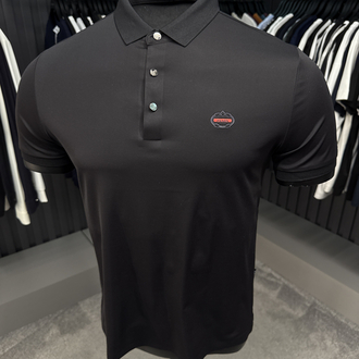 İthal PRADA Polo Yaka Kırışmayan Kumaş (0120-Siyah)