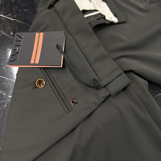 Zegna  Kırışmayan Kumaş Jogger Pantolon(1089-Haki)