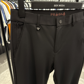 İthal PRADA Kırışmayan Kumaş Jogger Pantolon (0114-Siyah)