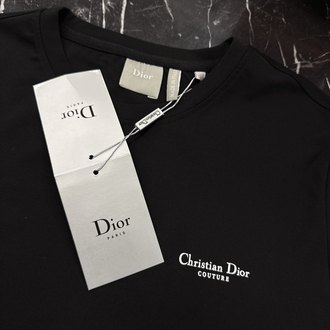 İthal Christian Dior T-shirt  Kırışmayan Kumaş (15056-Siyah)