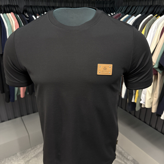 İthal  Loro Piano T-shirt  Kırışmayan Kumaş (15053-Siyah)