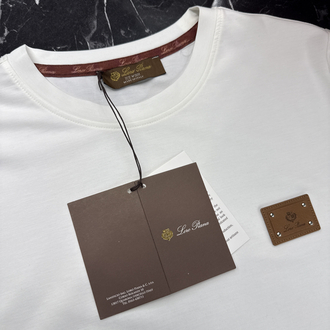 İthal Loro Piano T-shirt Kırışmayan Kumaş (15053-Beyaz)