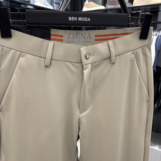 İthal ZEGNA Kırışmayan Kumaş Jogger Pantolon (0102-Bej)