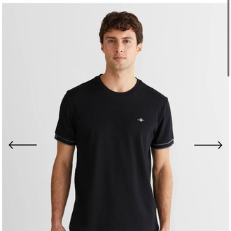 Kol Detaylı Pike Kumaş T-shirt  (15019-Siyah)