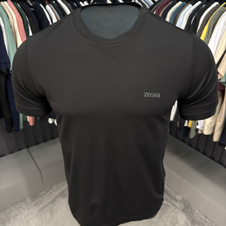İthal ZEGNA T-shirt Kırışmayan Kumaş (15063-Siyah)