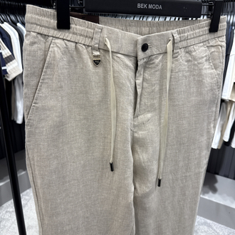 İthal Tom Ford Ham Keten Pantolon (0117-Taş)