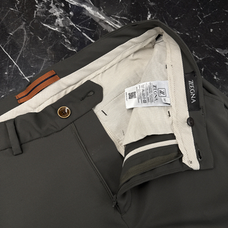 Zegna  Kırışmayan Kumaş Jogger Pantolon(1089-Haki)