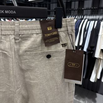 İthal Tom Ford Ham Keten Pantolon (0117-Taş)