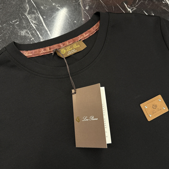 İthal  Loro Piano T-shirt  Kırışmayan Kumaş (15053-Siyah)