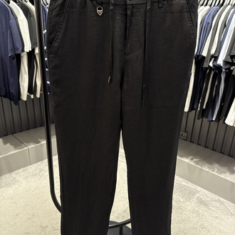 İthal Tom Ford Ham Keten Pantolon (0117-Siyah)