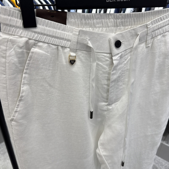 İthal Tom Ford Ham Keten Pantolon (0117-Beyaz)