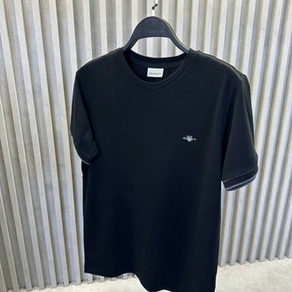 Kol Detaylı Pike Kumaş T-shirt  (15019-Siyah)