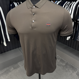 İthal PRADA Polo Yaka Kırışmayan Kumaş (0120-Kahve)