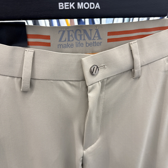 İthal ZEGNA Kırışmayan Kumaş Jogger Pantolon (0102-Bej)