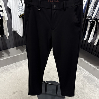 İthal PRADA Kırışmayan Kumaş Jogger Pantolon (0114-Siyah)
