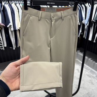 İthal ZEGNA Kırışmayan Kumaş Jogger Pantolon (0102-Bej)