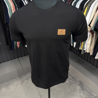 İthal  Loro Piano T-shirt  Kırışmayan Kumaş (15053-Siyah)