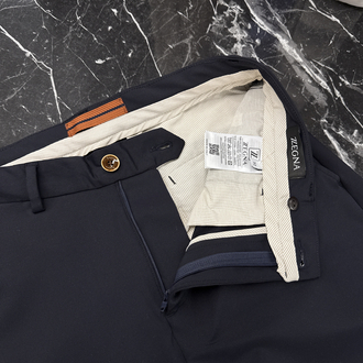 Zegna Kırışmayan Kumaş Jogger Pantolon(1089-Koyu Lacivert)