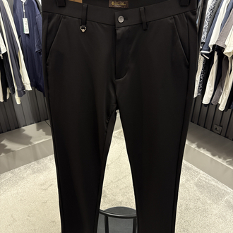 İthal Lora Piana Kırışmayan Kumaş Jogger Pantolon (0110-Siyah)
